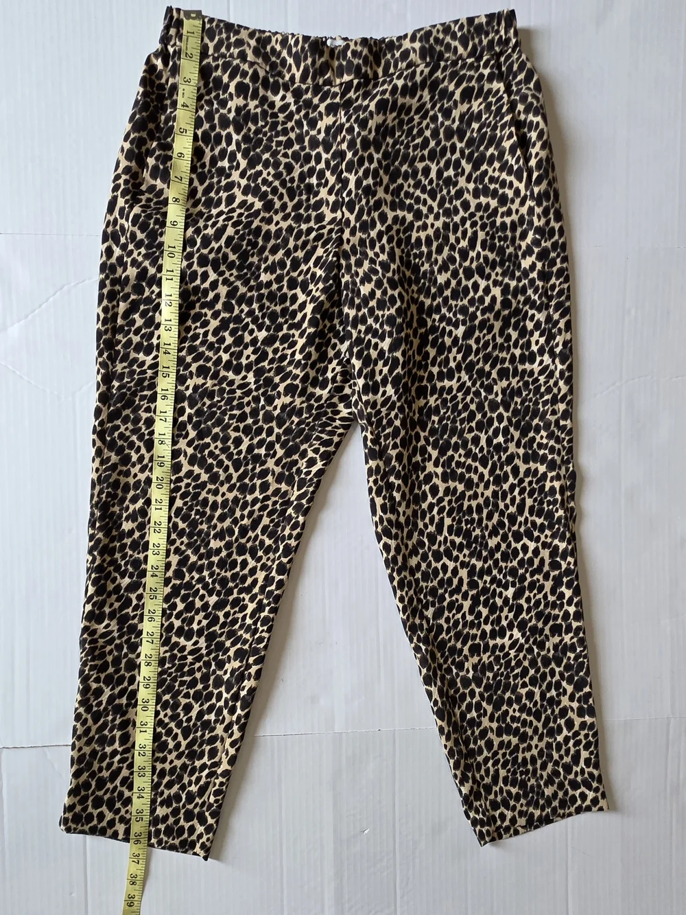 J.crew Leopard Print Stright leg Trousers Relaxed Pants Pull-on Mob Wife Indie